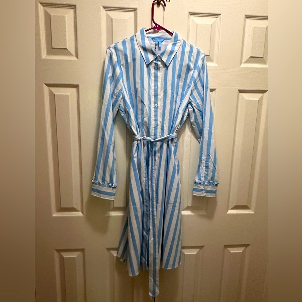 Draper James light blue strip dress. Never worn. Tags on. Size 12
